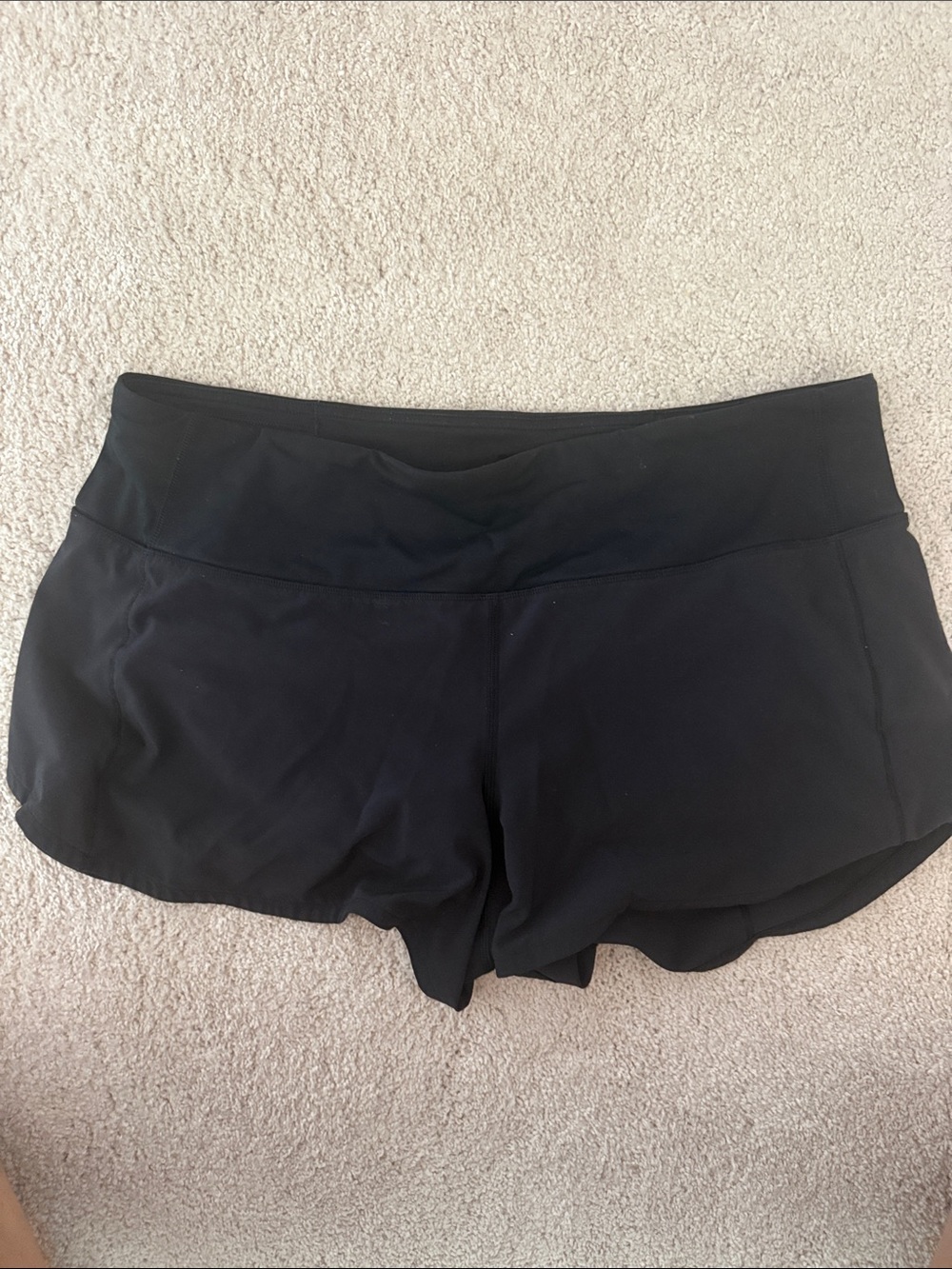 lululemon athletica Black Running Shorts with Wide Waistband